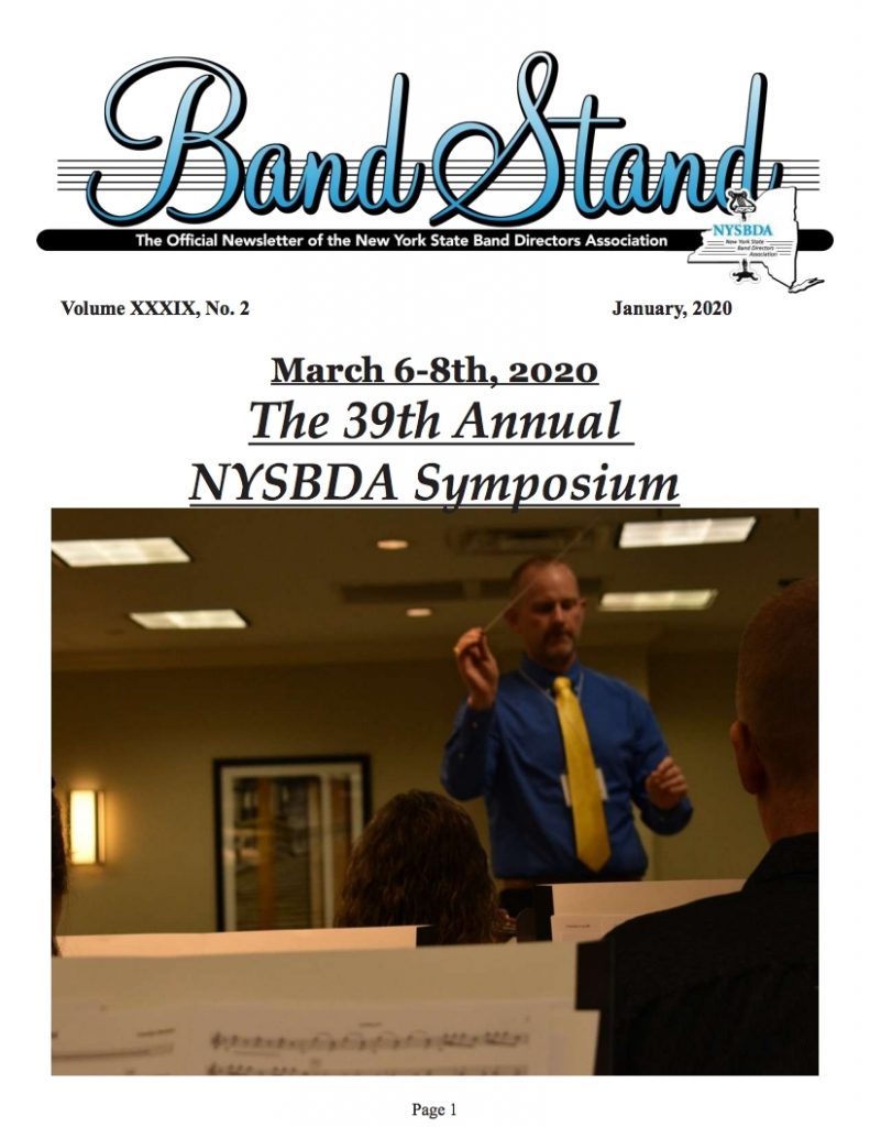 January 2020 Band Stand Front Page